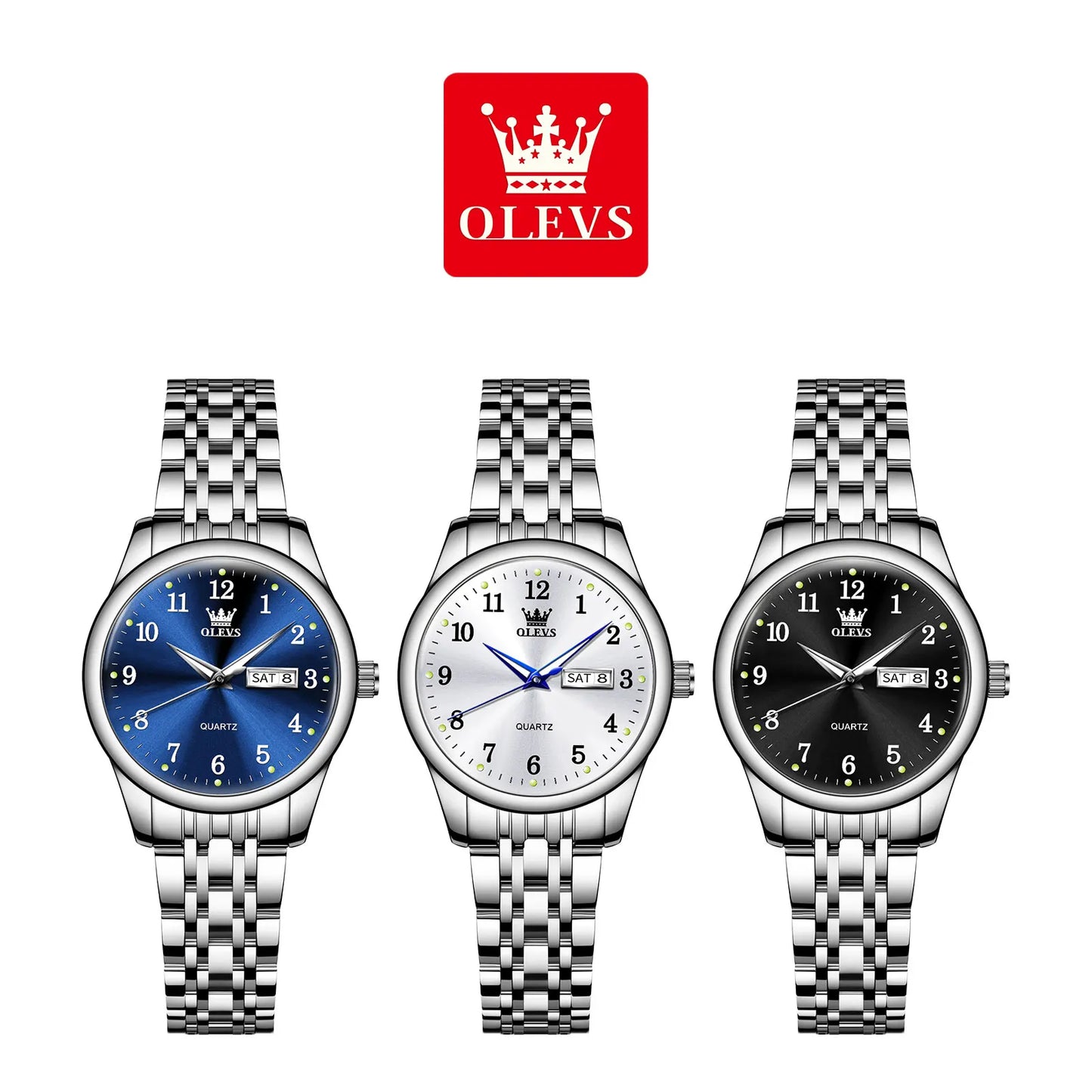 Radiant Elegance – Women's Waterproof Quartz Watch with Sleek Stainless Steel Band