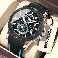 Titan Edge – Men's Chronograph Sport Watch with Silicone Strap & Luminous Dial
