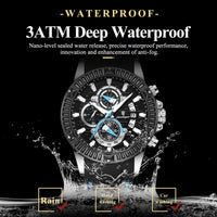 Titan Edge – Men's Chronograph Sport Watch with Silicone Strap & Luminous Dial