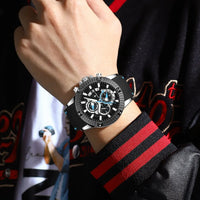 Titan Edge – Men's Chronograph Sport Watch with Silicone Strap & Luminous Dial
