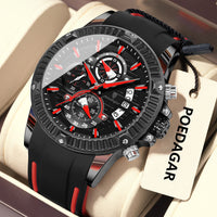 Titan Edge – Men's Chronograph Sport Watch with Silicone Strap & Luminous Dial